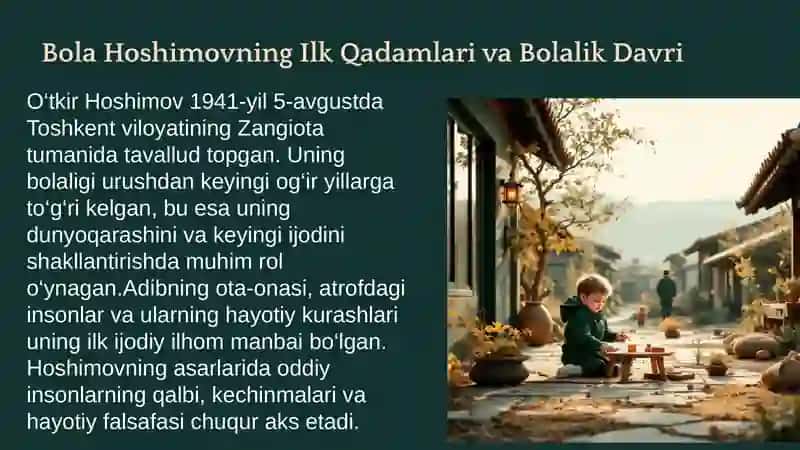 O‘tkir Hoshimov: Hayoti va Ijodi 2