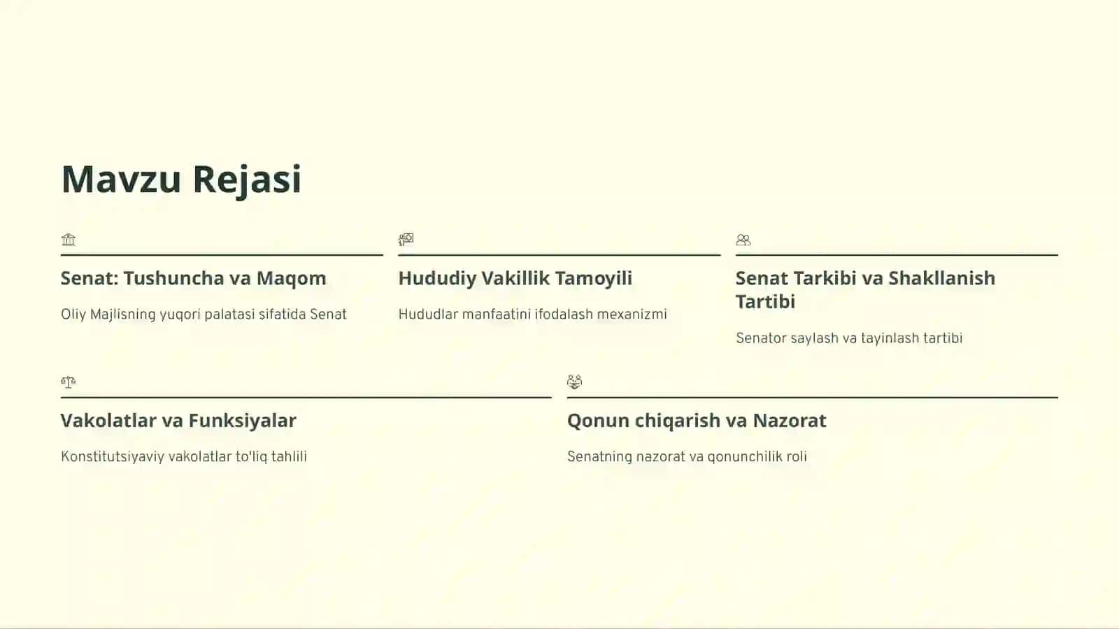 Senat — Hududiy Vakillik Organi va Uning Vakolatlari 2