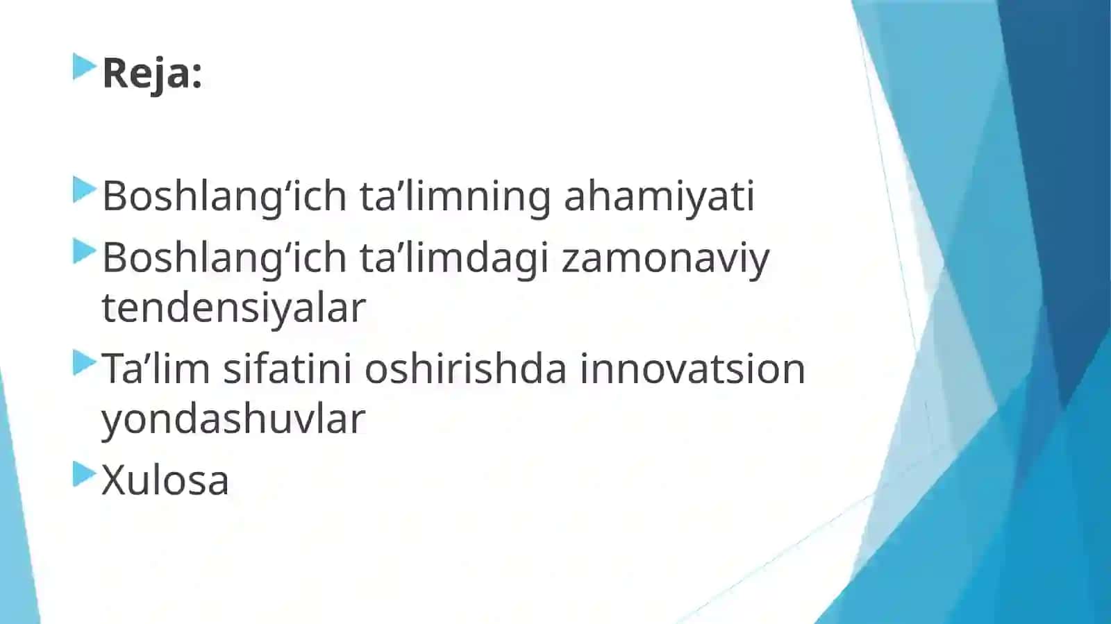 Maktab ta'limining boshlang'ich ta'lim bosqichida tendensiyalar. 2