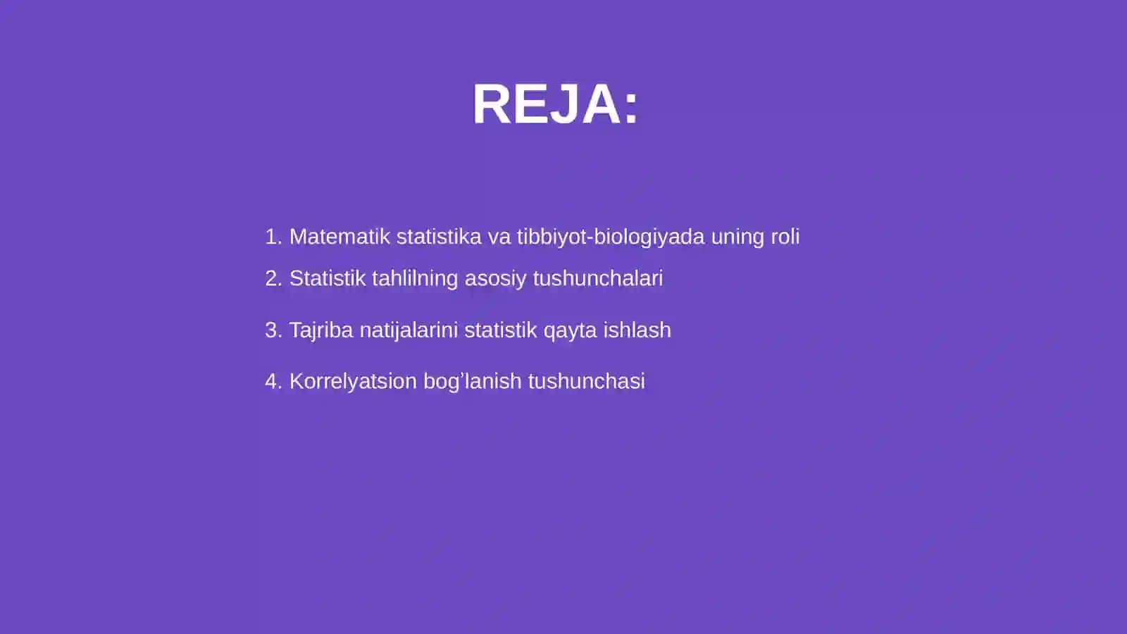 Matematik statistika va tibbiyot-biologiyada uning roli 2