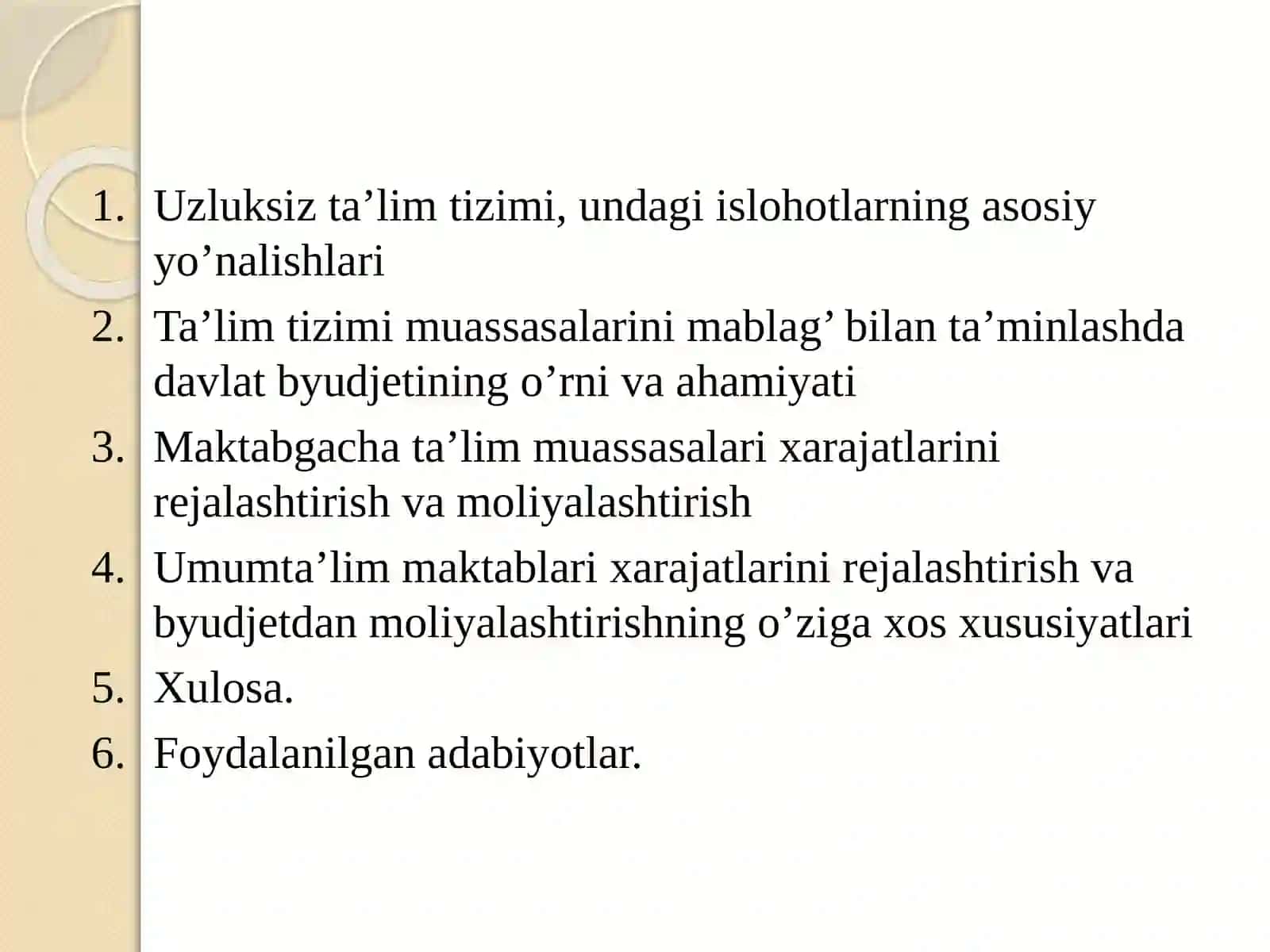 DAVLAT BYUDJETINING TA’LIM TIZIMI XARAJATLARI 2