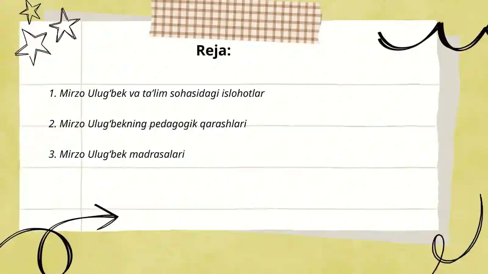 Mirzo Ulug'bekning pedagogik g'oyali va ta'lim 2