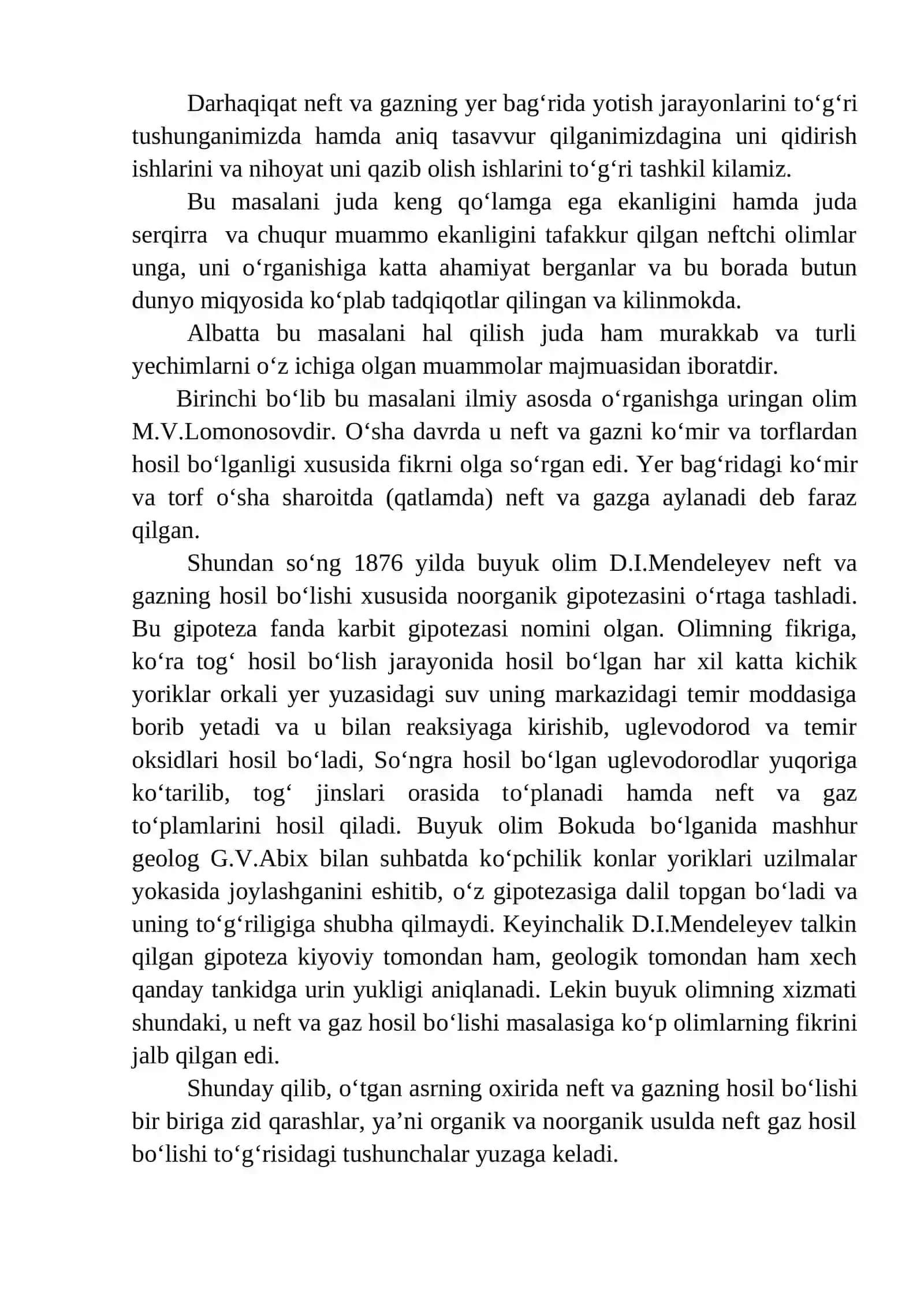 Neft va gaz hosil bо’lish nazariyalari 2