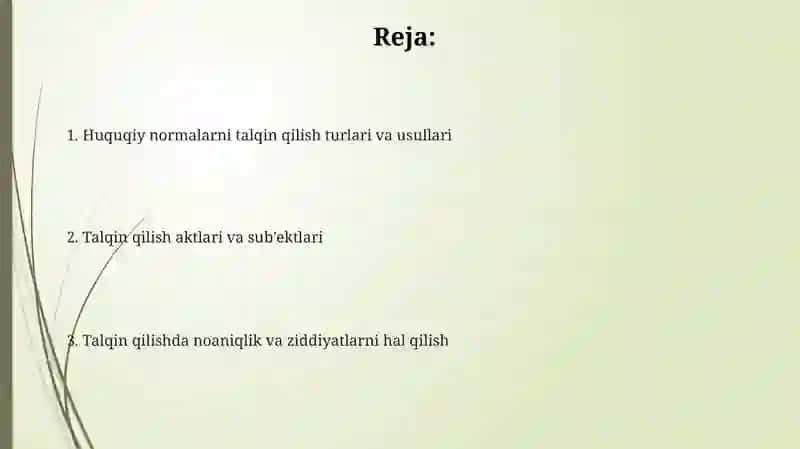 Huquq normalarini sharhlash 2
