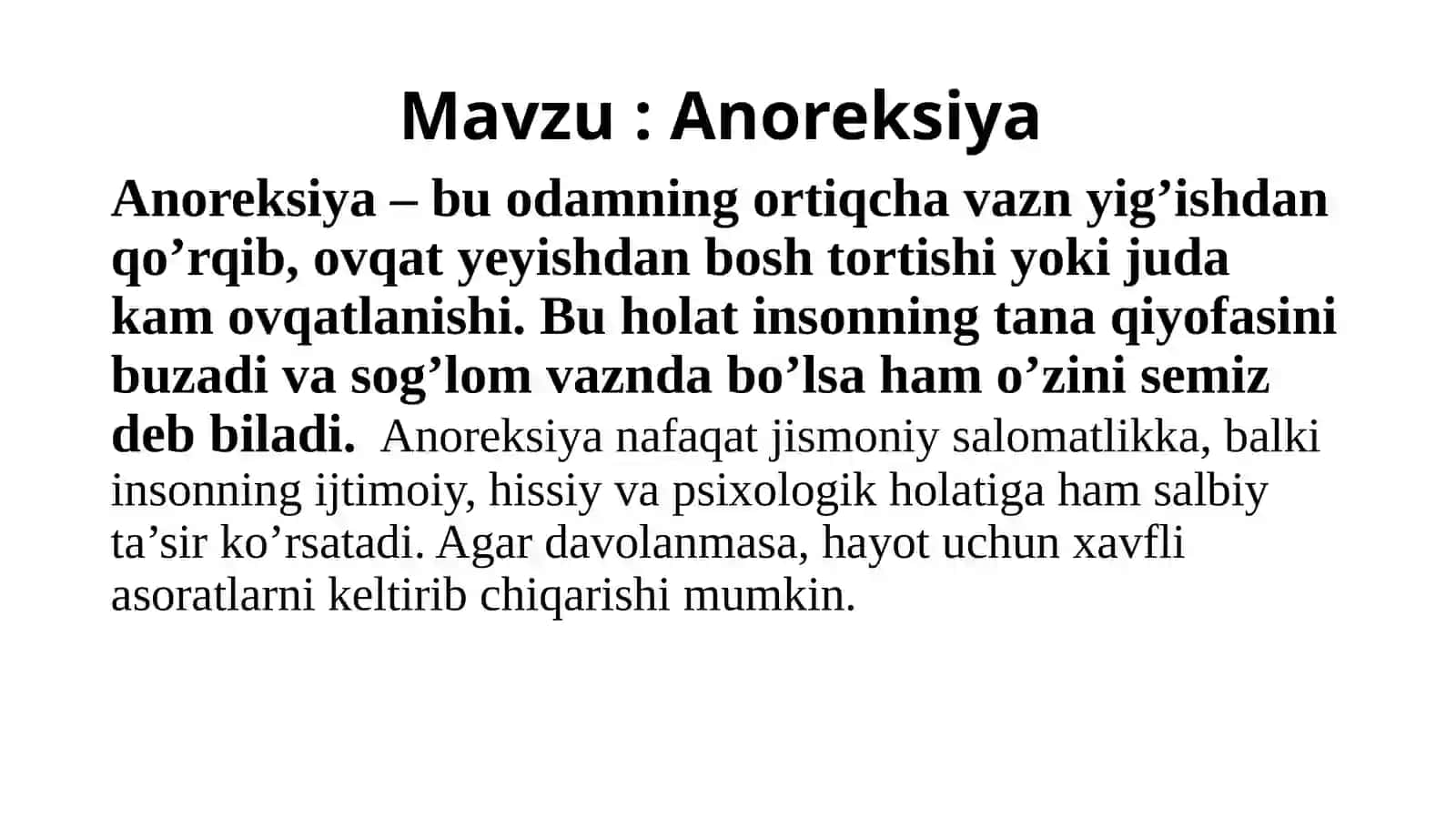 Anoreksiya 2