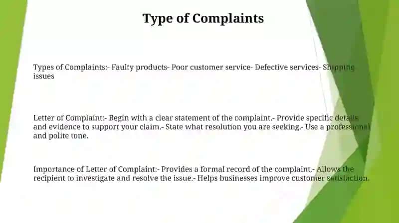 Letter Of Complaint 2