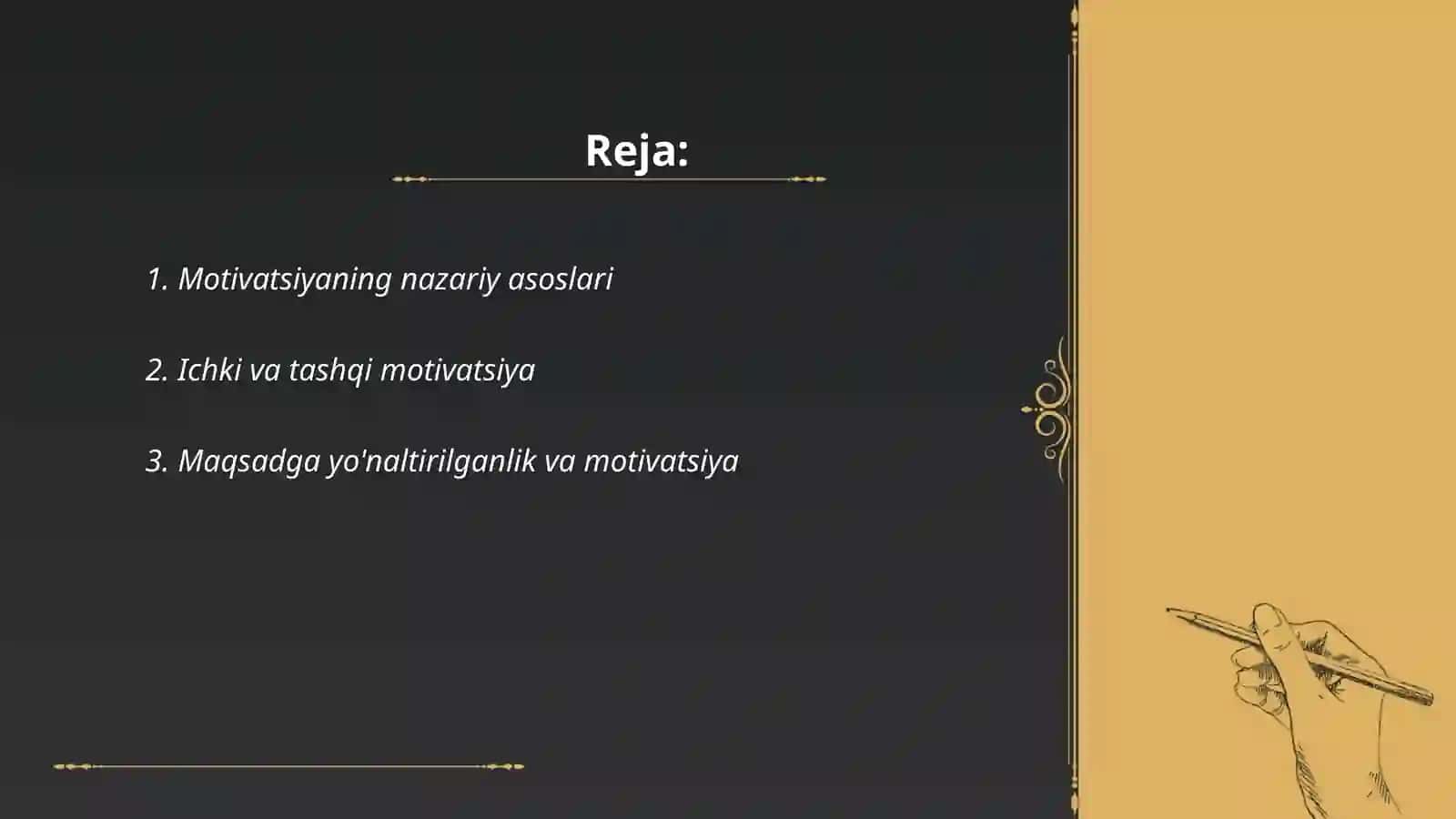 Motivasiya va faoliyat samaradorligi 2