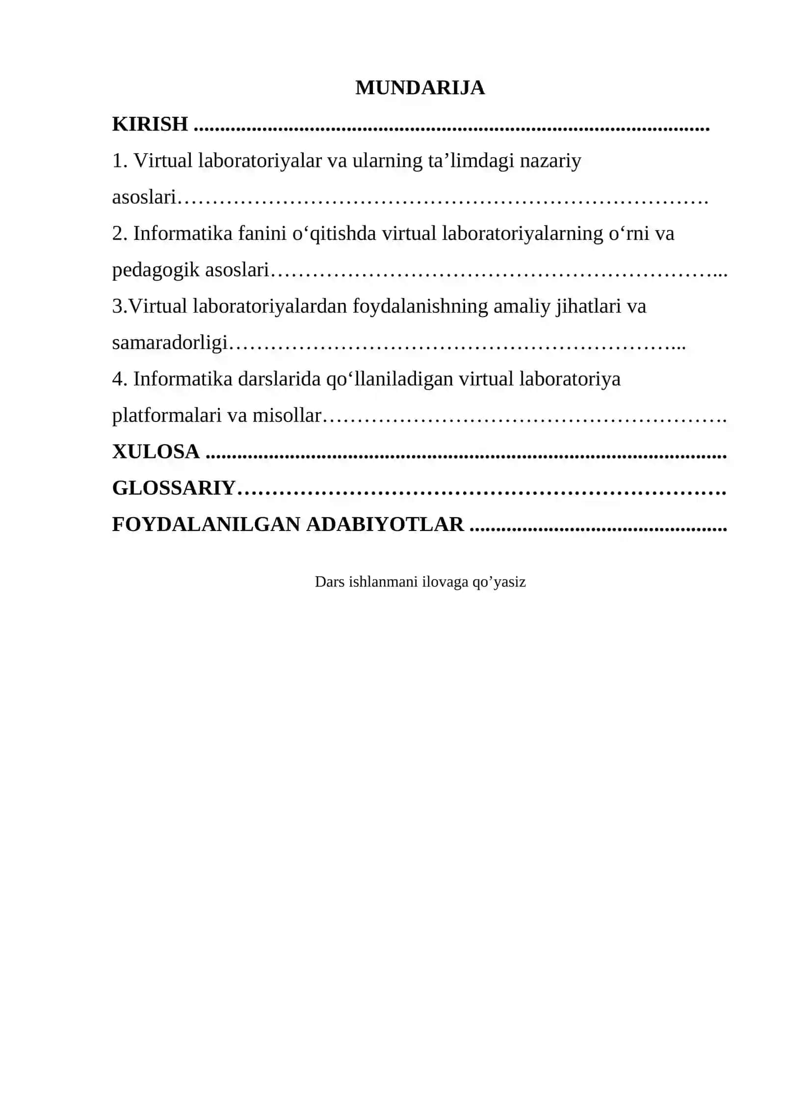 Informatikani o‘qitish metodikasi 2