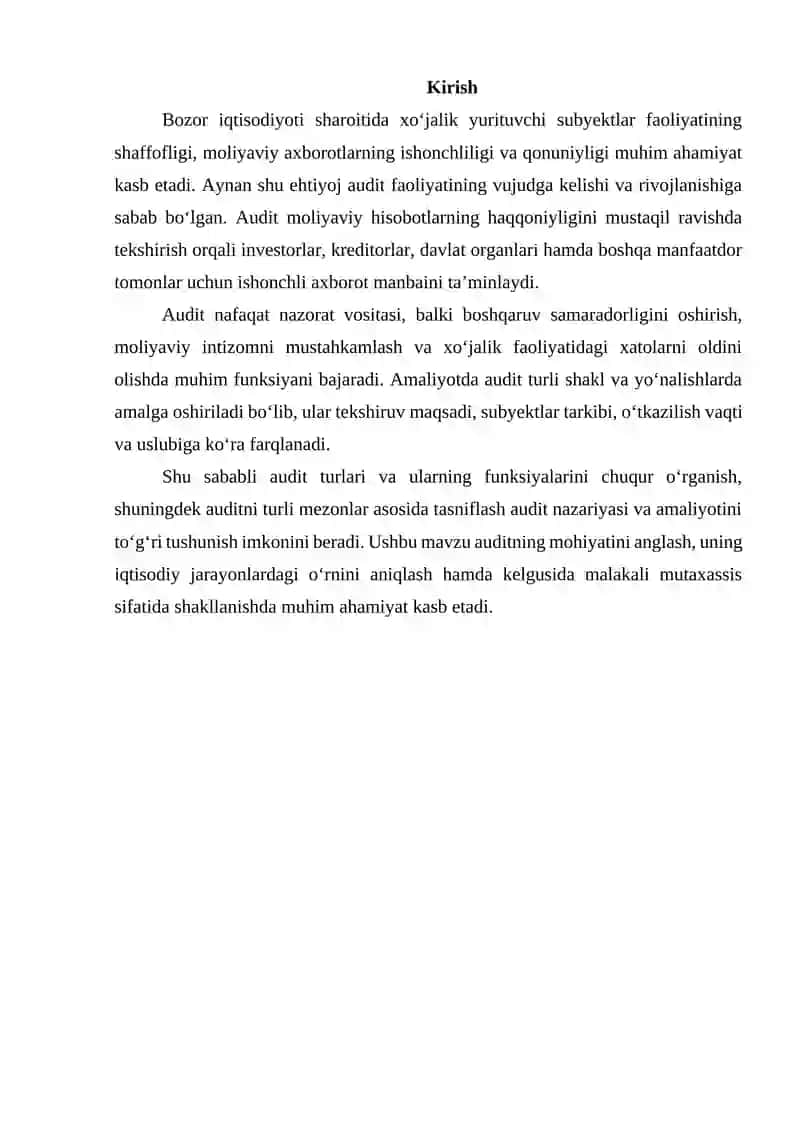 Audit turlari va funksiyalari 2