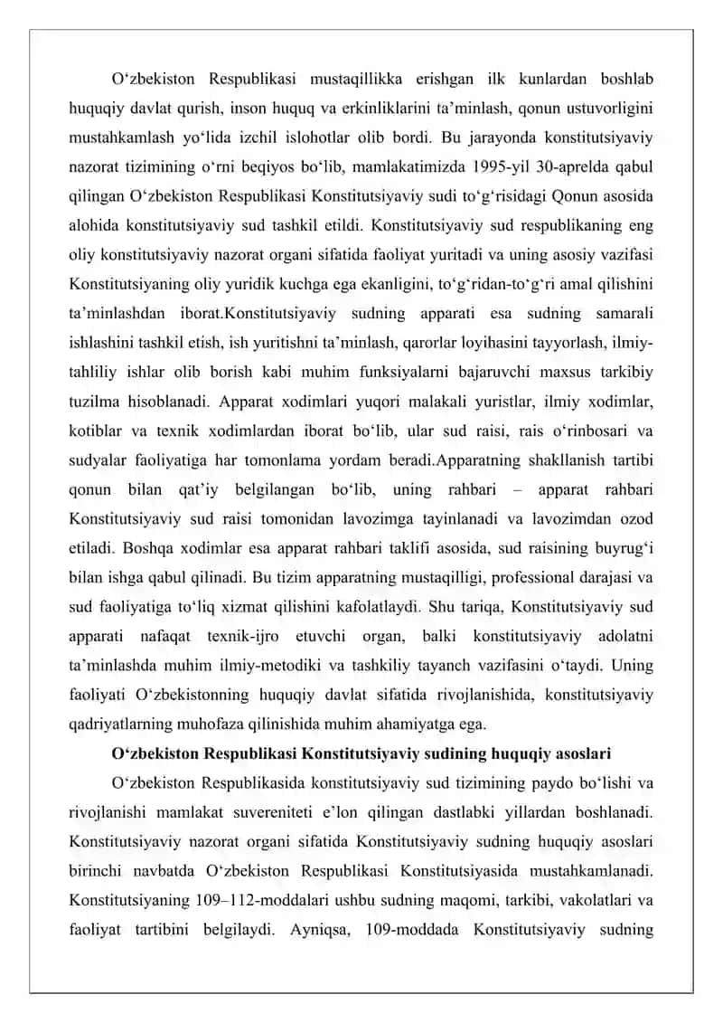 O‘zbekiston Respublikasi Konstitutsiyaviy sudi apparati 2