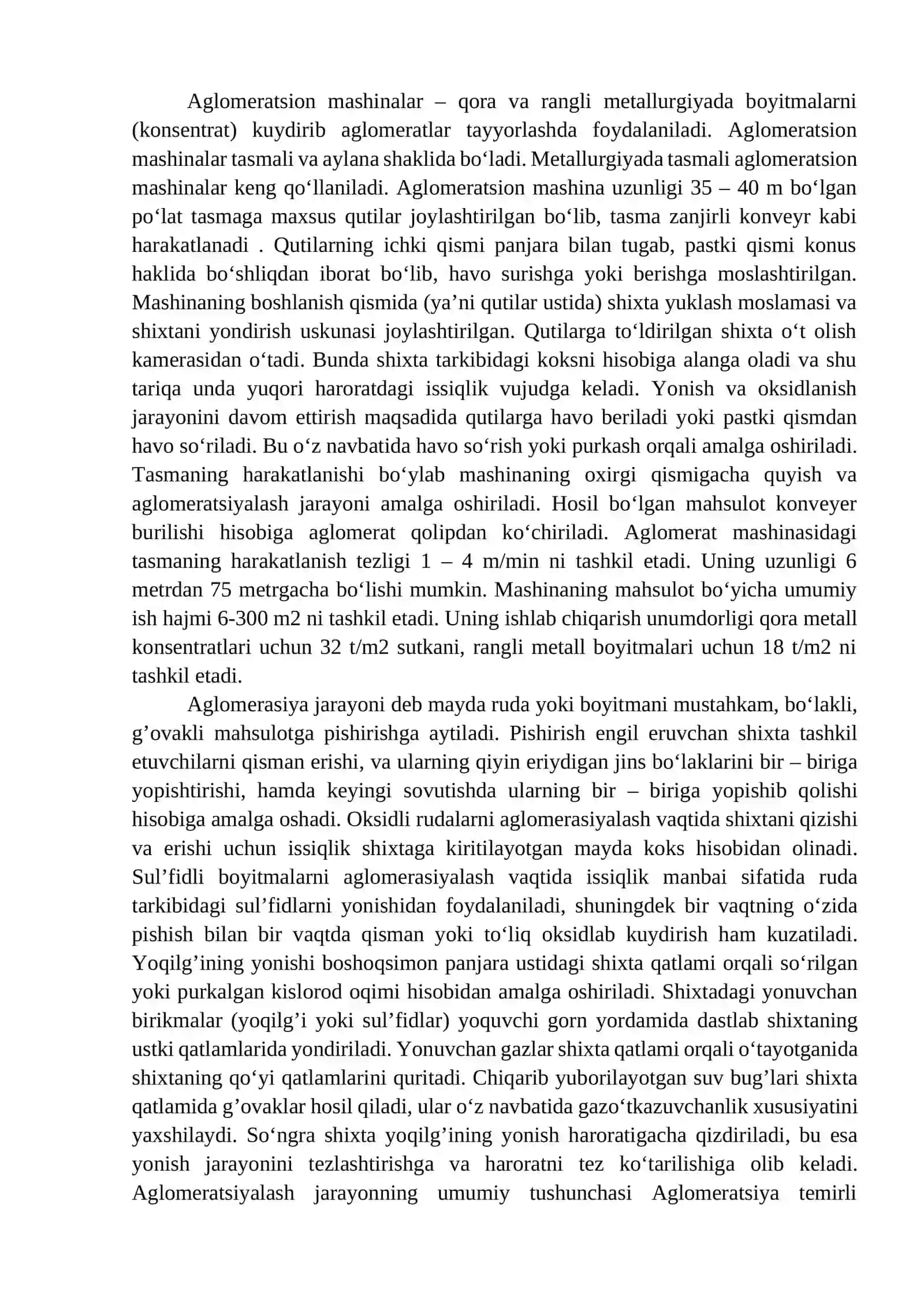 Aglomeratsion pechlar 2