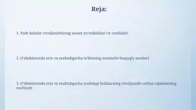 Yosh bolalar rivojlanishi 2