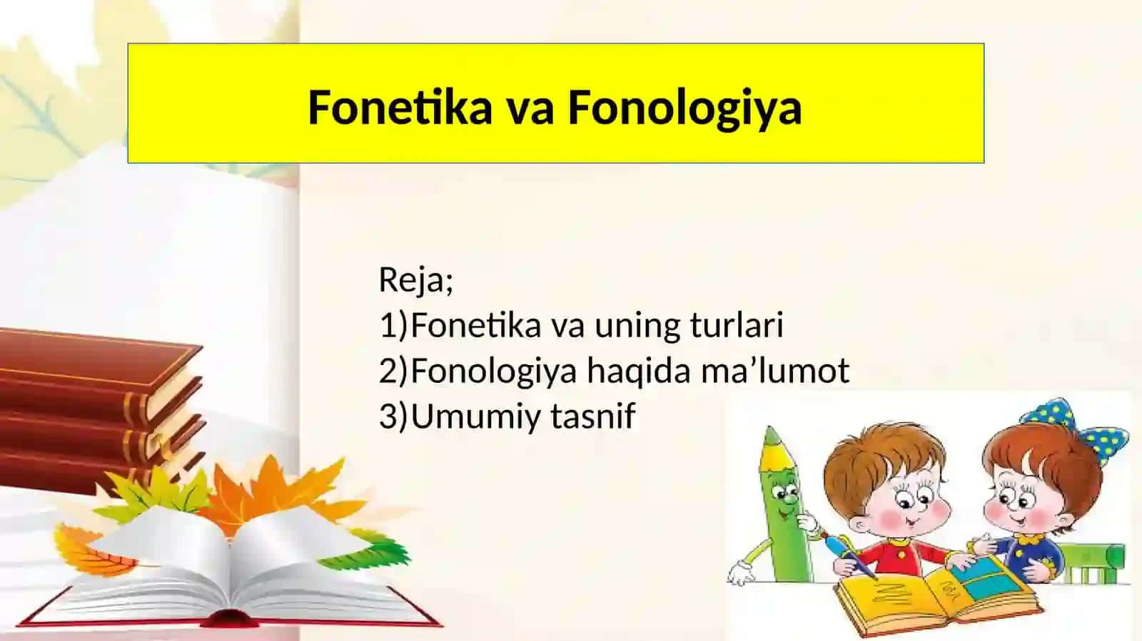 Fonetika va Fonologiya 2