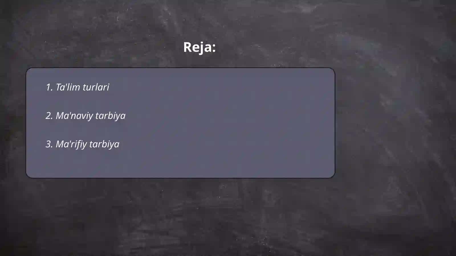 Ta'lim turlari 2