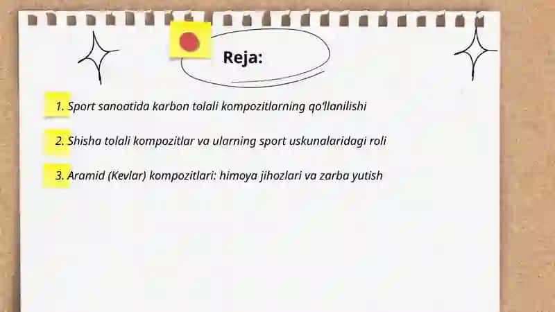 Sport sanoatidagi kompozit materiallar 2