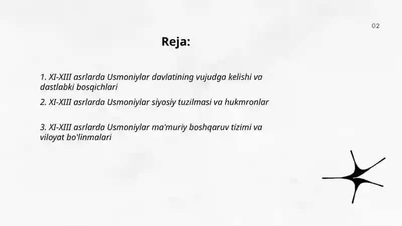 Xl-Xlll asirlarda Usmoniylar davlati 2