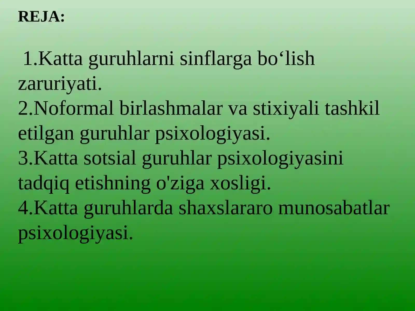 Katta guruhlar psixologiyasi muammolari 2