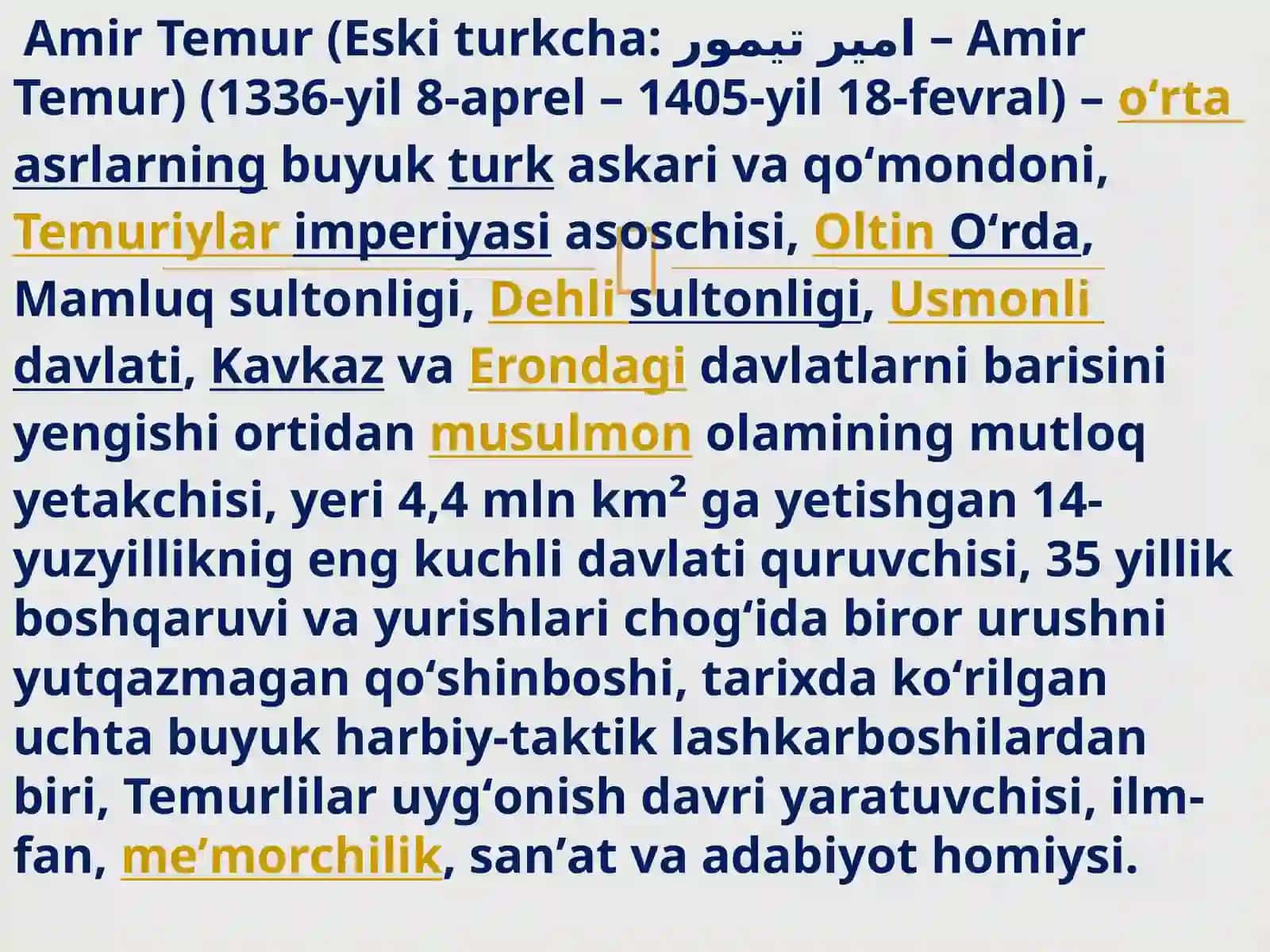 Amir Temur buyuk sarkarda va davlat arbobi 2
