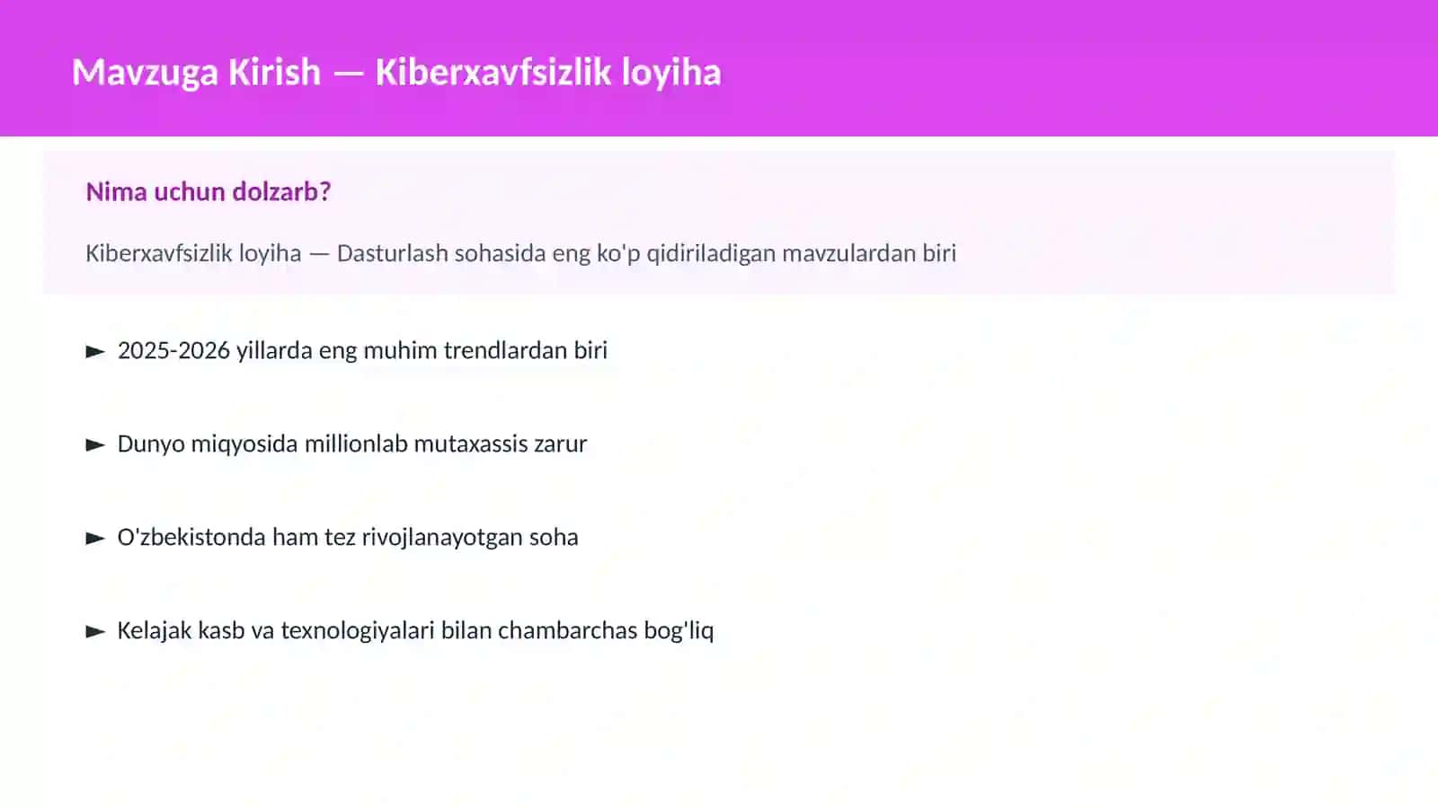 Kiberxavfsizlik loyiha 2