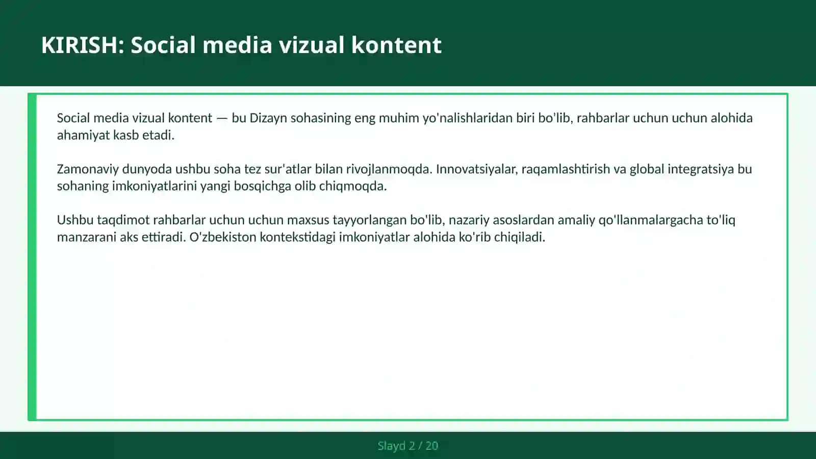 SOCIAL MEDIA VIZUAL KONTENT 2