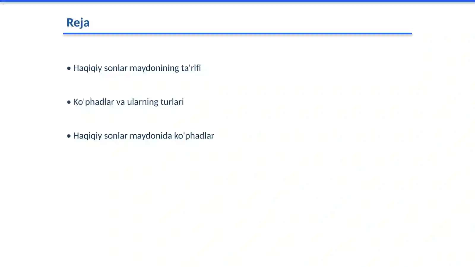 Haqiqiy sonlar maydoni 2