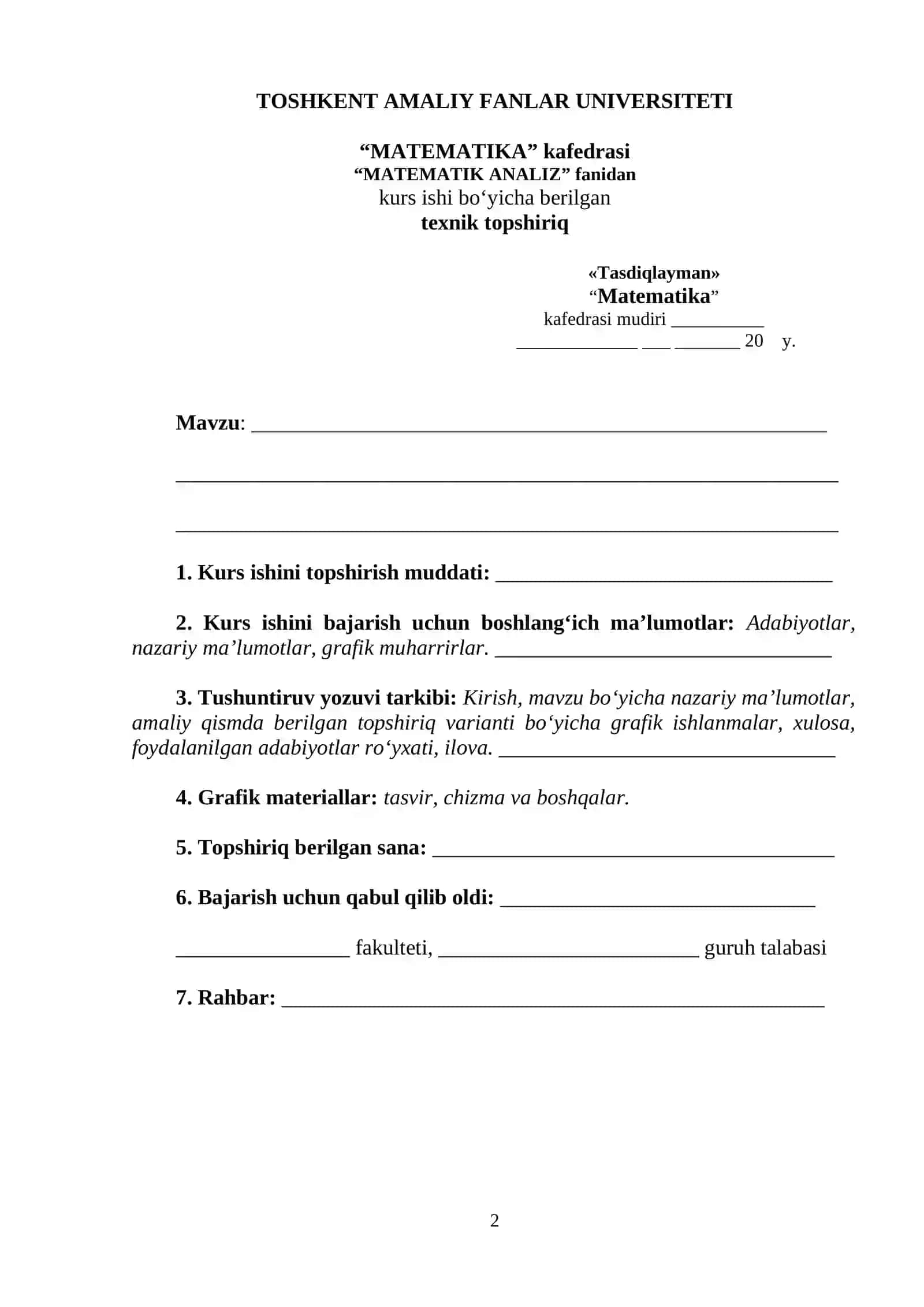 Matematika va informatika kurs ishi 2