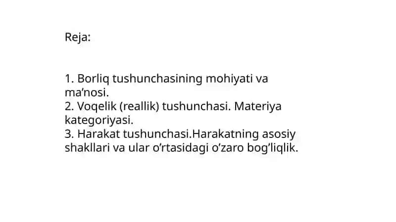 Borliq tushunchasi 2