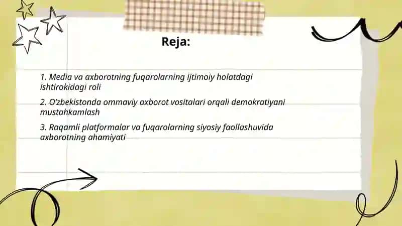 Oʻzbekistonning demokratiya sari taraqqiyoti 2