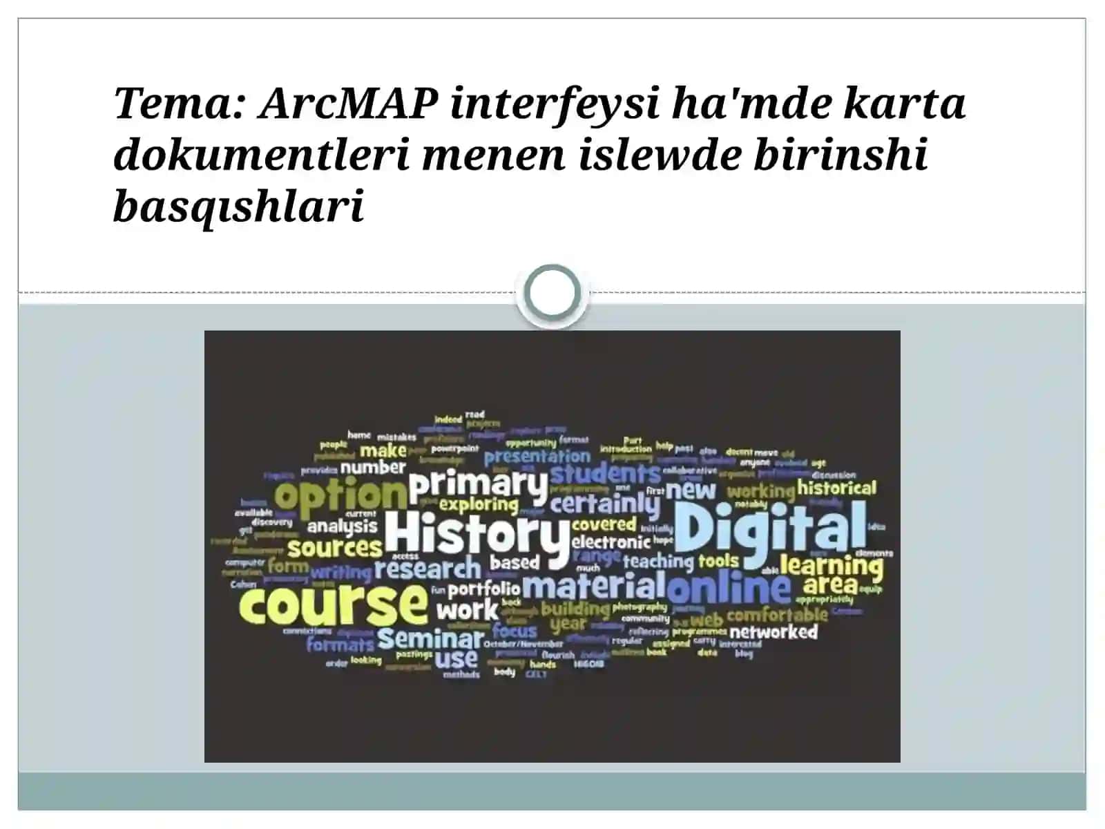 Arxeologiyada GIS páninen tayarlaǵan prezentatsiyasi 2