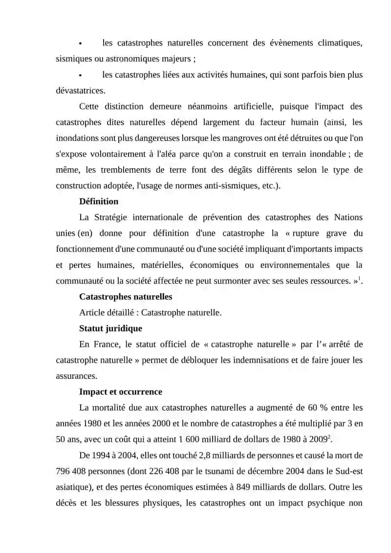 Types de catastrophes 2