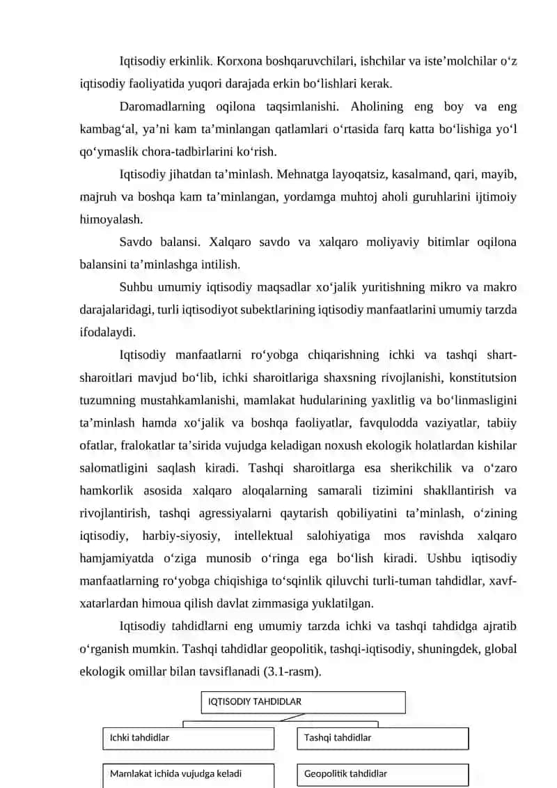 IQTISODIY XAVFSIZLIKKA TAHDIDLAR 2