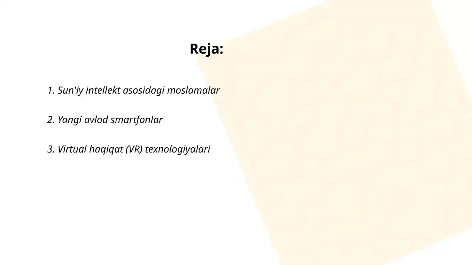 Sun'iy intellekt asosidagi moslamalar 2