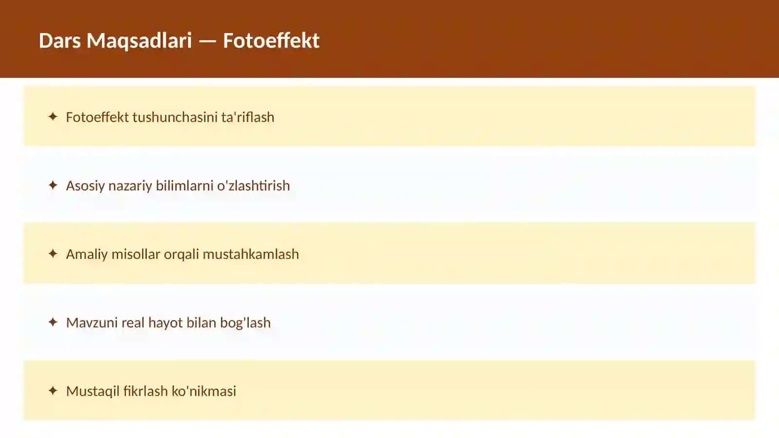 FIZIKA Difraktsiya O'qituvchilar va talabalar uchun dars ishlanma 2
