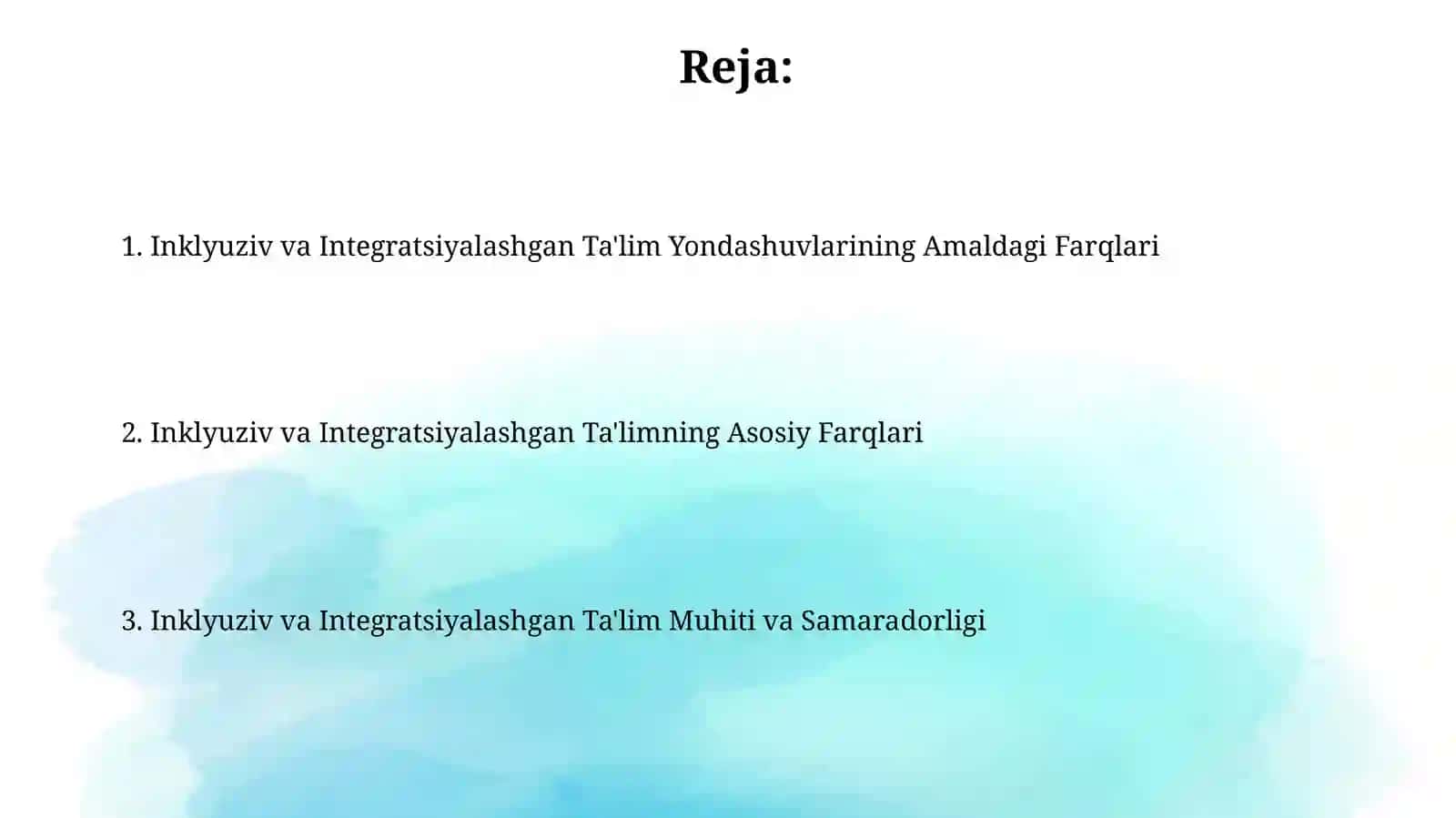 Inklyuziv va integratsiyalashgan ta'lim farqlari 2