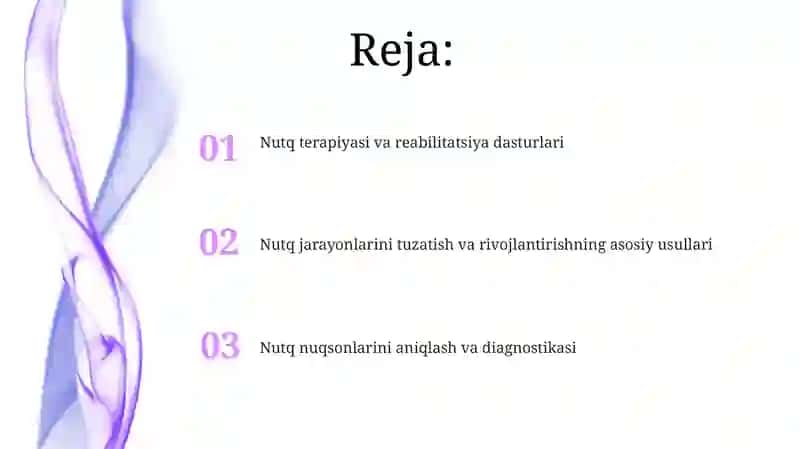 Nutq terapiyasi va reabilitatsiya dasturlari 2