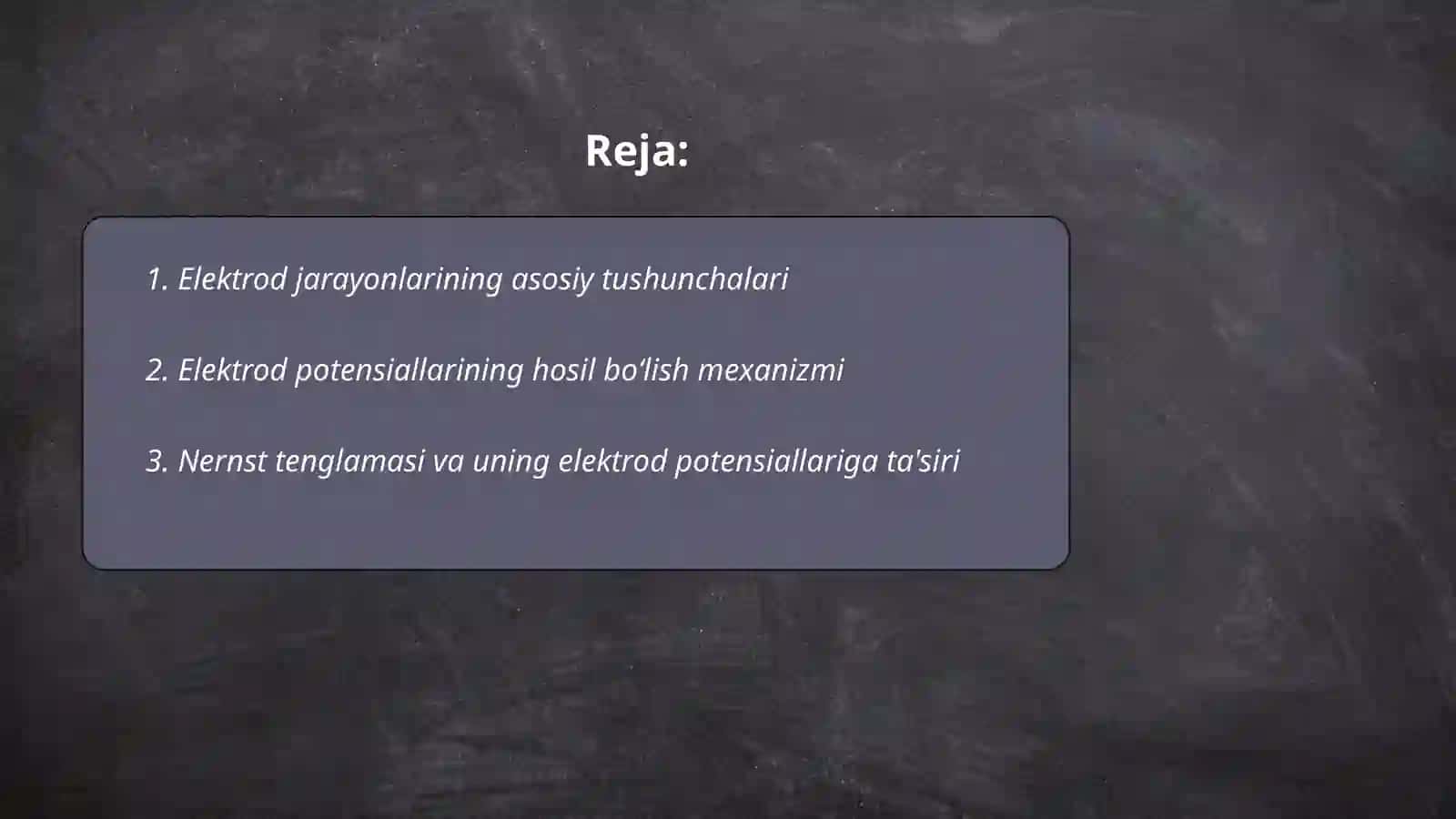 Elektrod jarayonlari 2