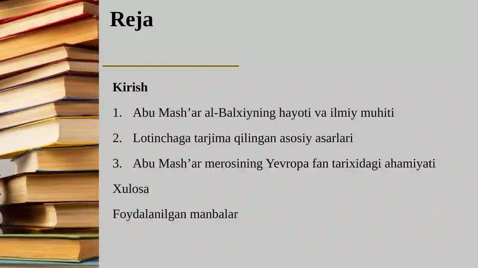 Abu Mash’ar al-Balxiyning lotinchaga tarjima qilingan asarlari va ularning fan tarixid 2