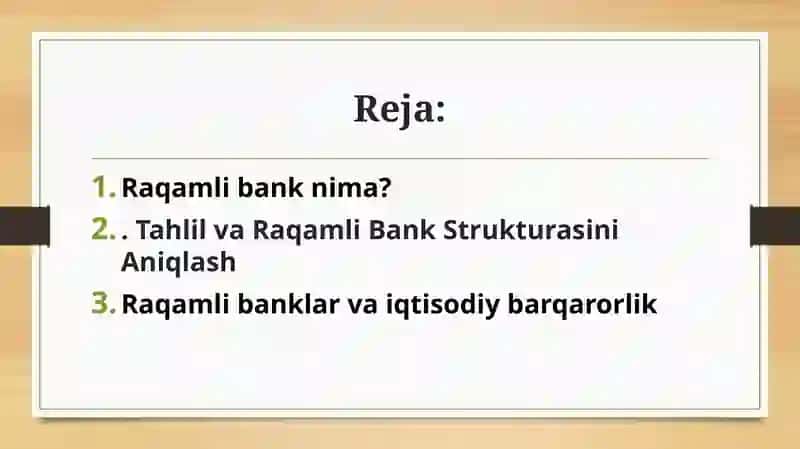 Raqamli bank operatsiyalari 2