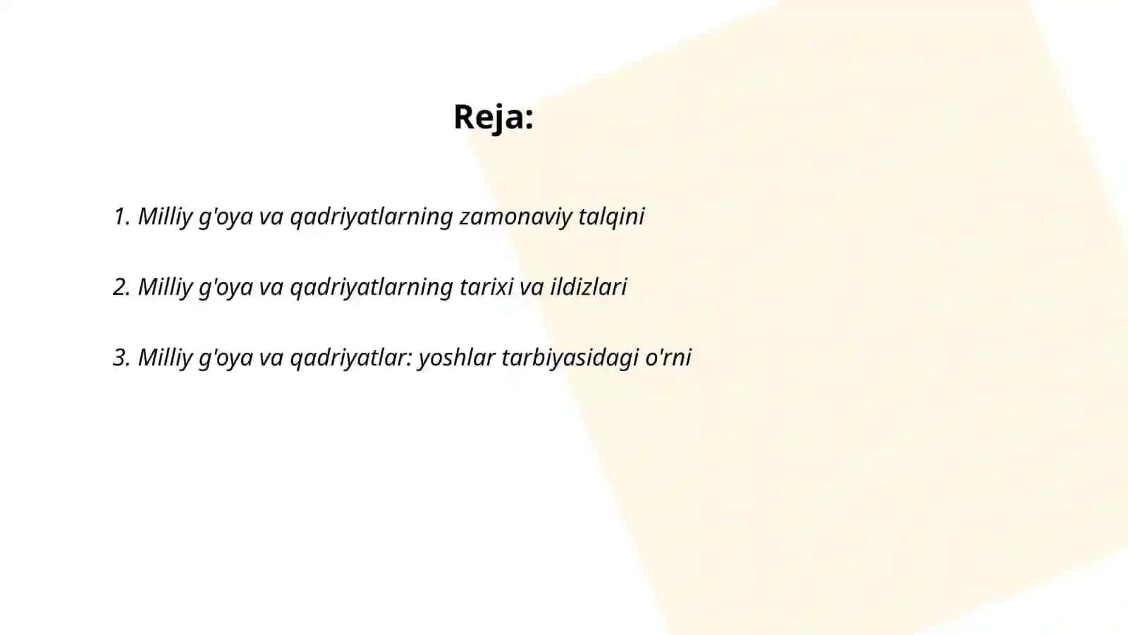 Milliy goya va qadryatlar uygunligi 2