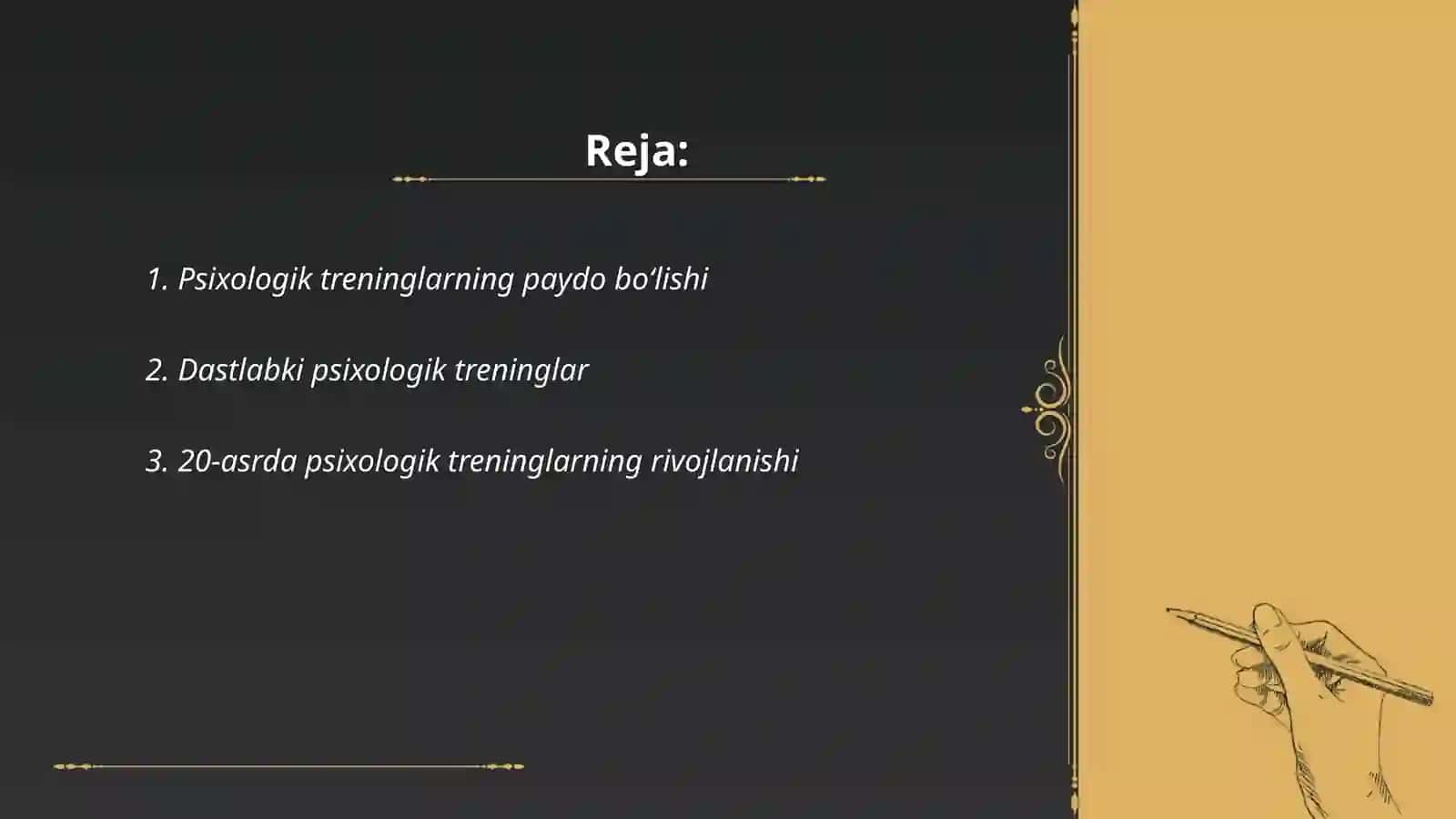 Psixologik treninglar tarixi 2