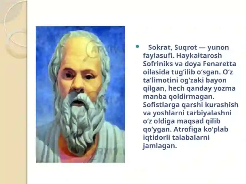 Suqrotning notiqlik san'ati haqida qarashlari 2