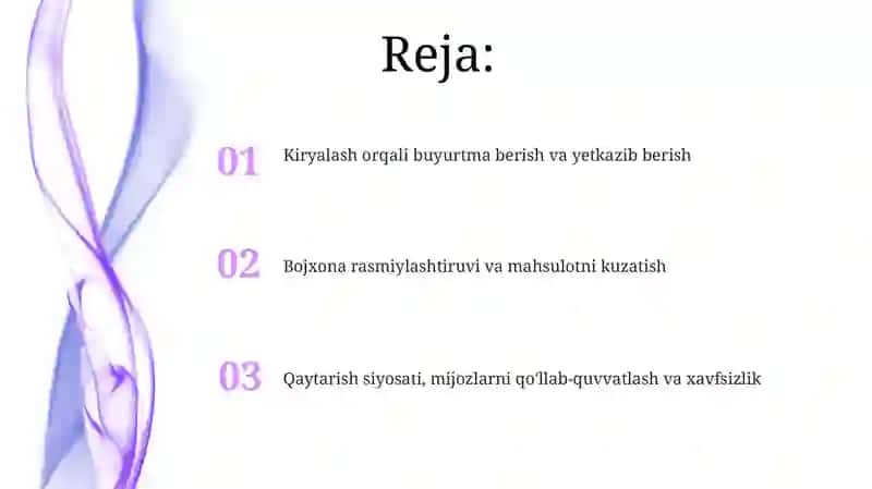Kiryalash yo'li bilan mahsulot olish 2