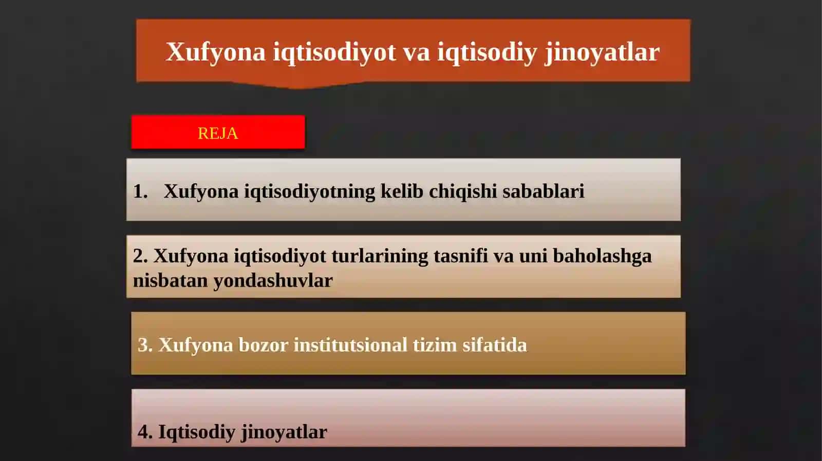 Xufyona iqtisodiyot 2