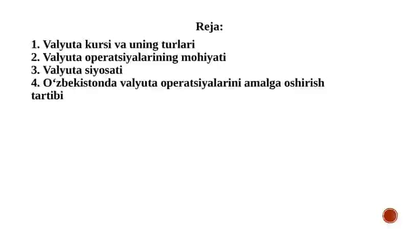 XALQARO VALYUTA OPERATSIYALARI 2