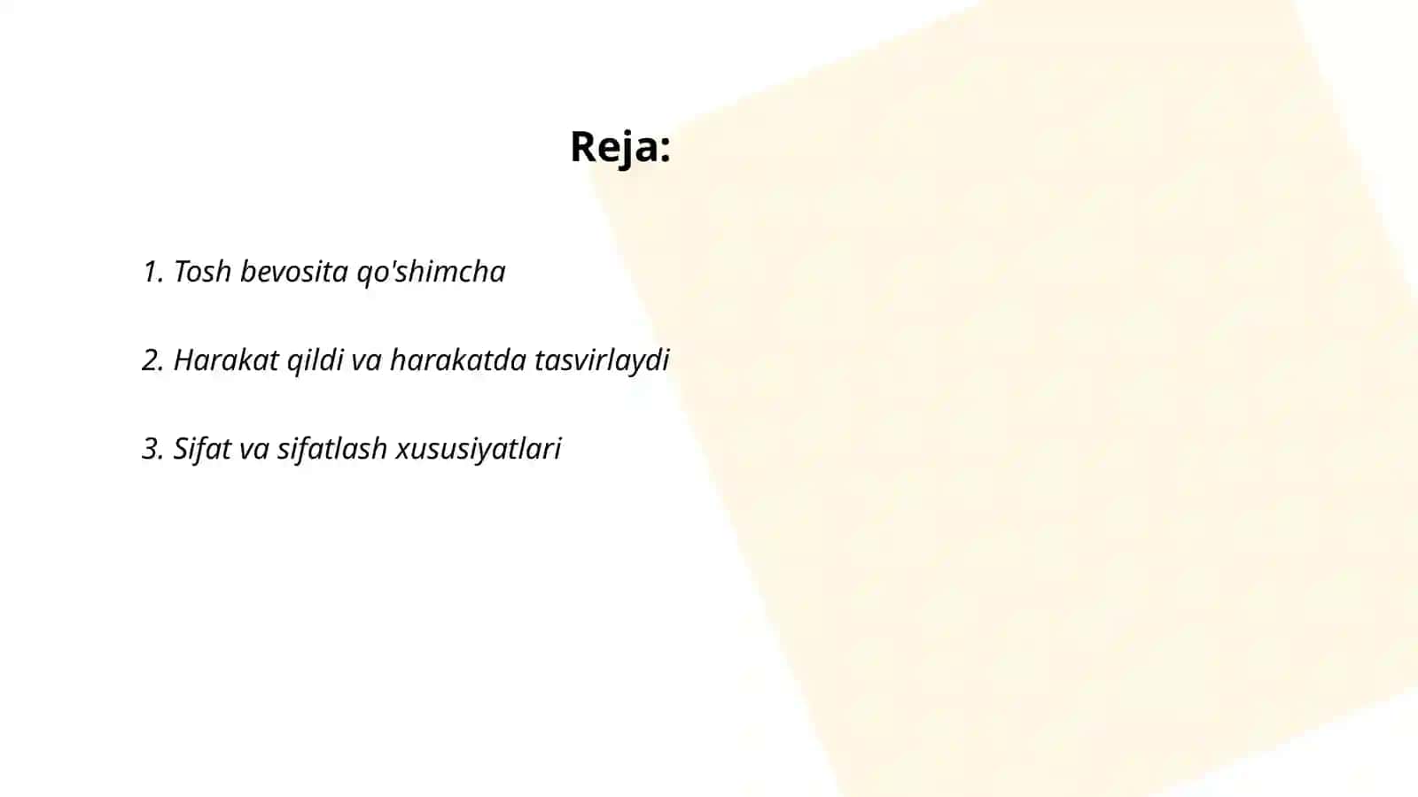 Tosh bevosita qo'shimcha 2