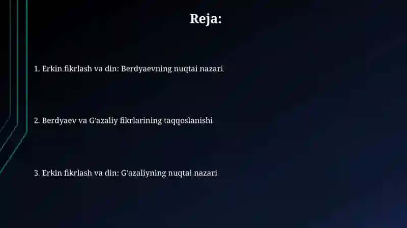 Berdyaev va G'azaliy fikrlarining taqqoslanishi 2