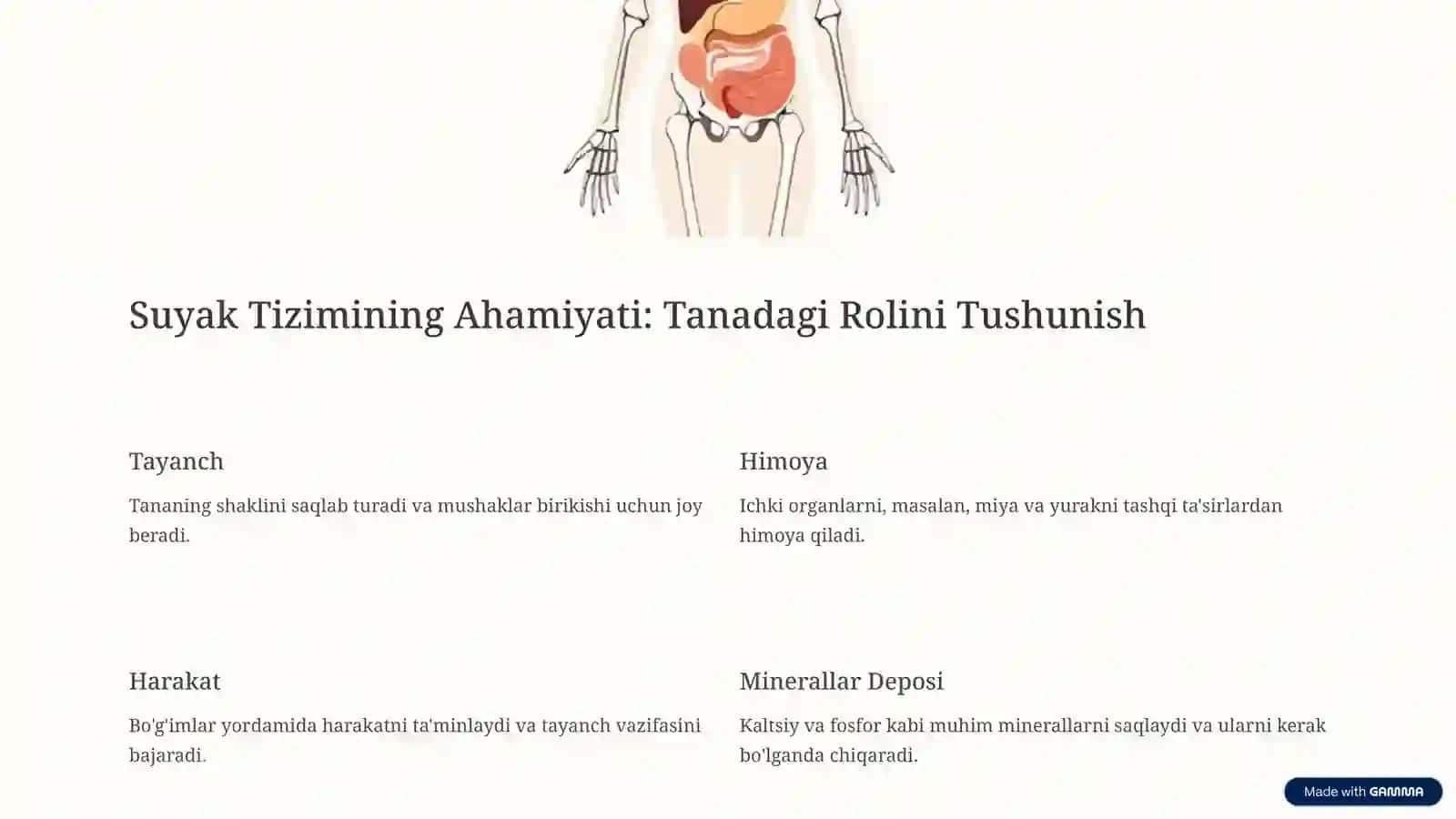Suyaklarning Tuzilishi va Turlari 2