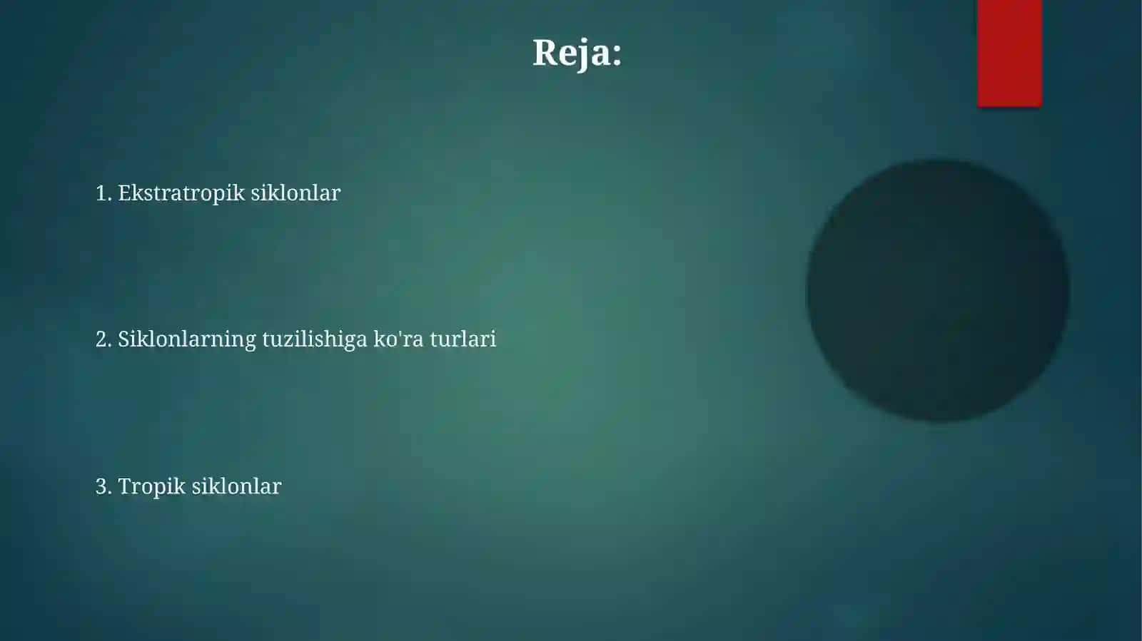 Siklonlar tuzilishiga koʻra nechi xilga boʻlinadi 2