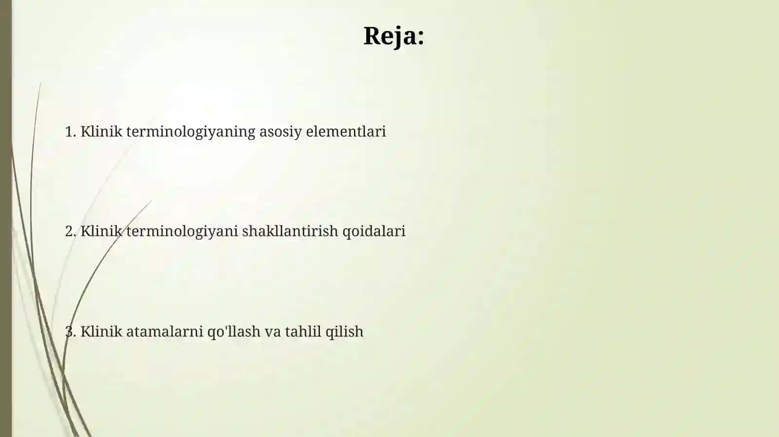 Klinik terminlar yasovchi atama elementlar 2