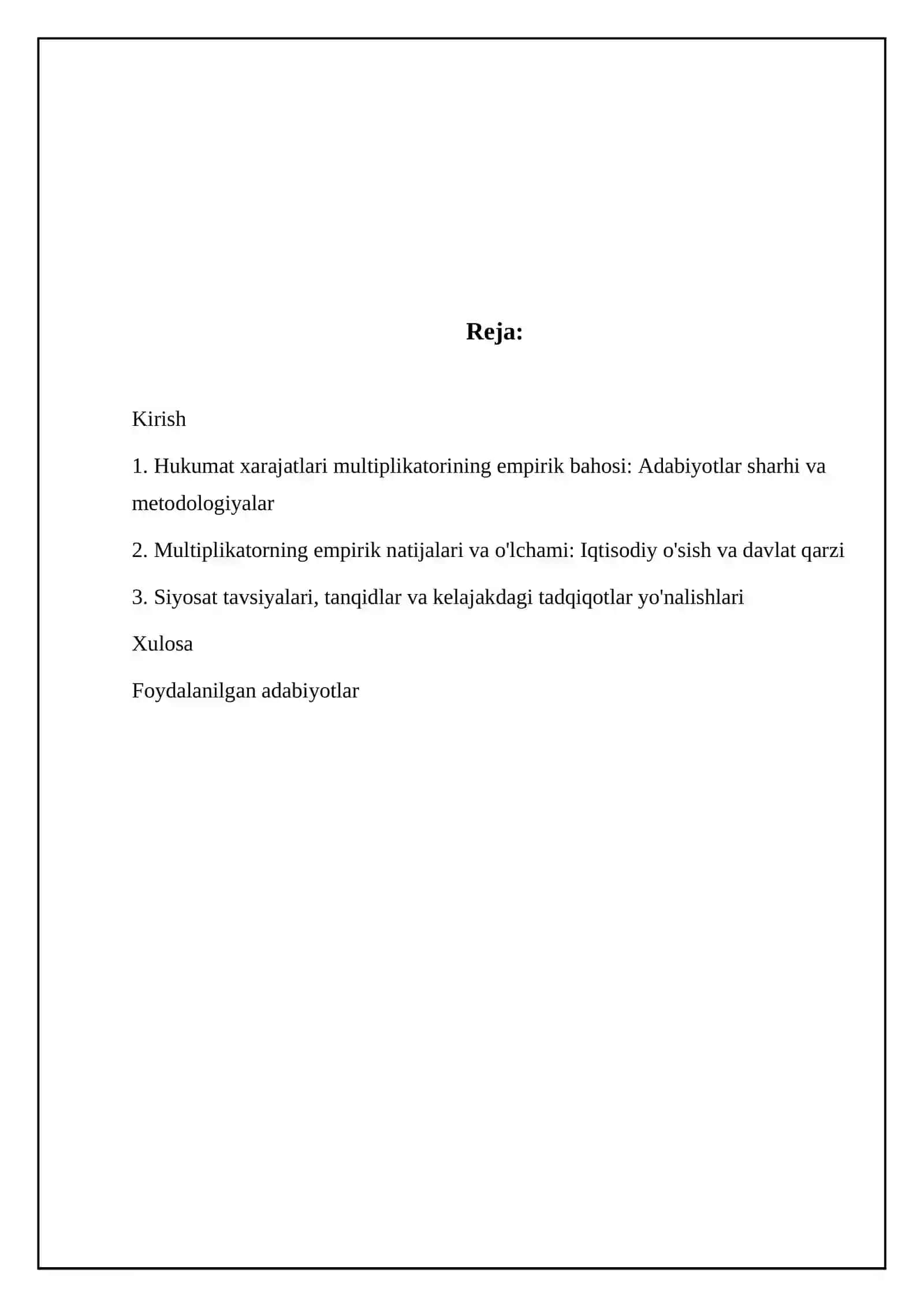 Davlat xarajatlarining multiplikativ ta'siri 2